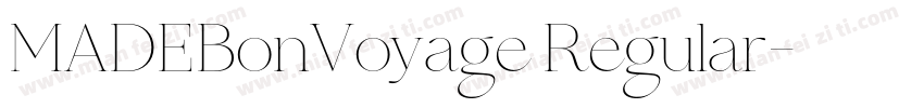 MADEBonVoyage Regular字体转换